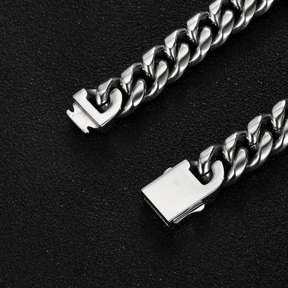 Cuban Link Bracelet – Stainless Steel, Polished Finish