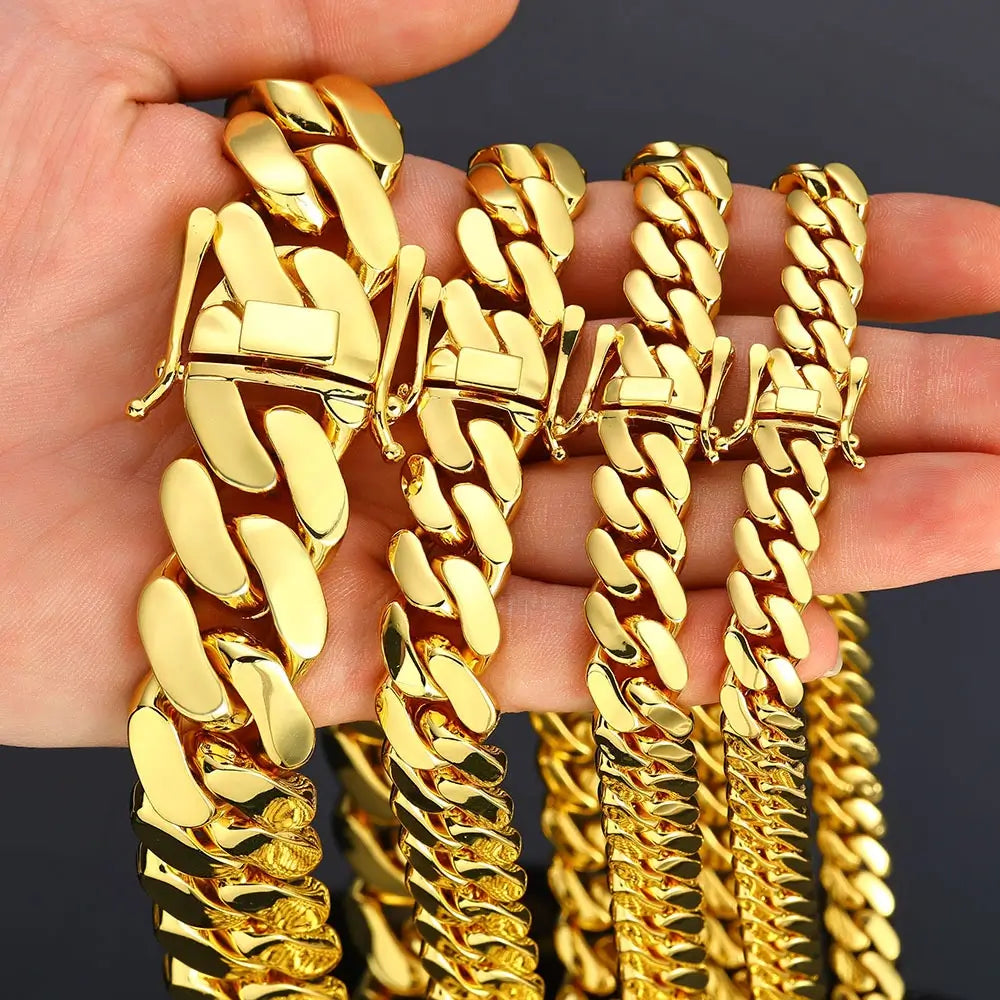 Cuban Link Bracelet – Copper, 18K Gold Plated