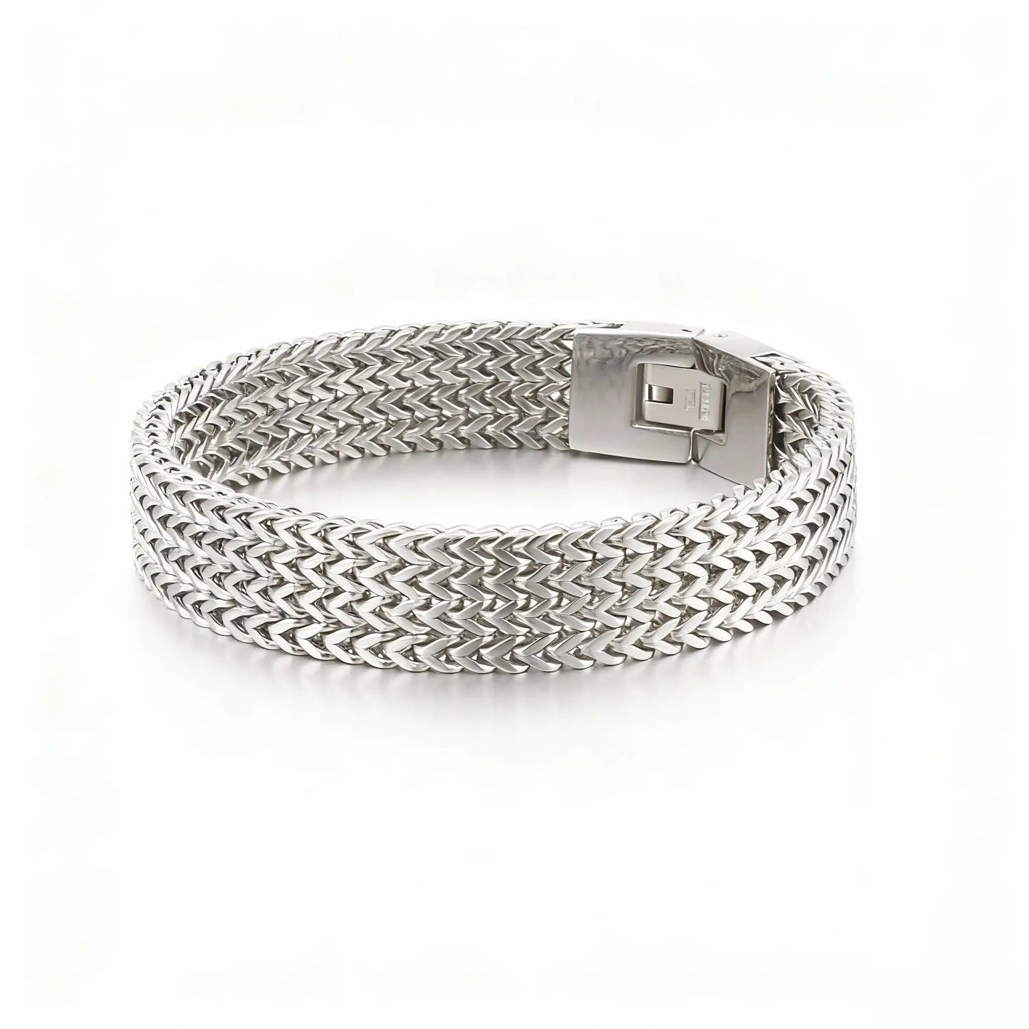 Men’s Vintage Bracelet 9mm - 316L Stainless Steel, Polished Finish