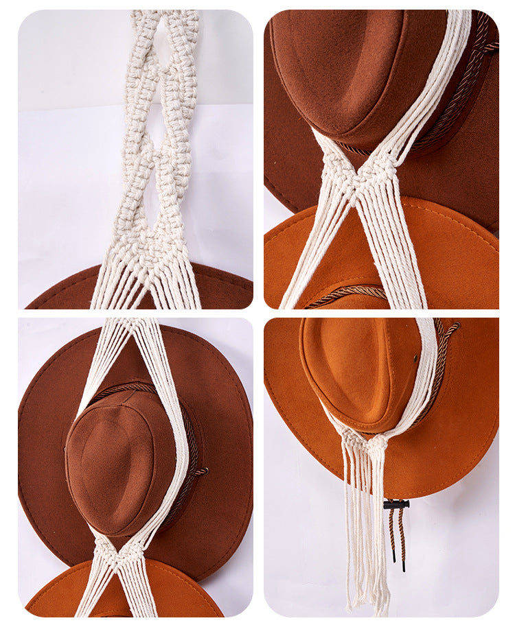 Boho Macrame Hat Holder