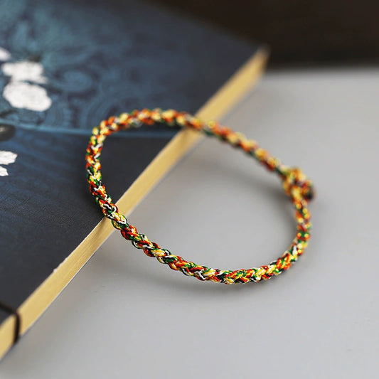 Five-Color Protection Bracelet – Traditional Handwoven Amulet