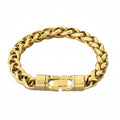 Vintage Twisted Chain Bracelet - Stainless Steel, Gold Plated