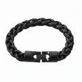 Vintage Twisted Chain Bracelet - Stainless Steel, Black Plated