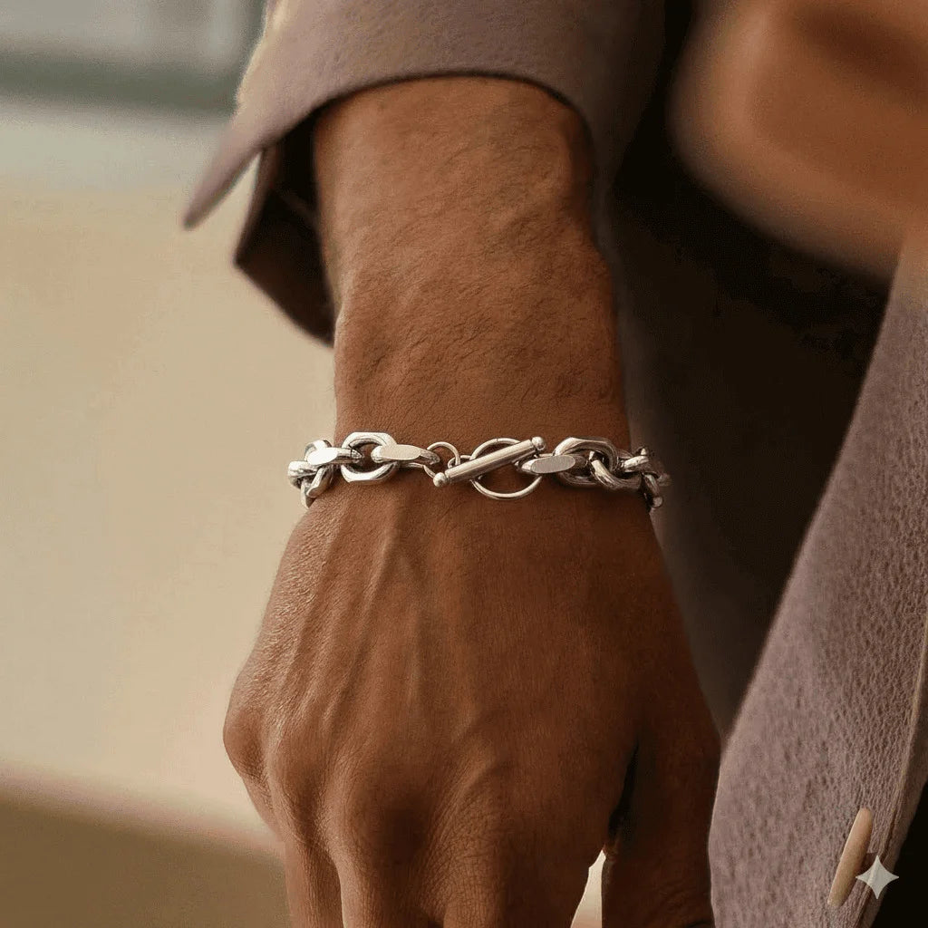 Chain Bracelet 9mm - Stainless Steel, Polished Finish