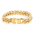 Miami Cuban Link Bracelet – Stainless Steel, 18K Gold Plated