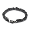 Twisted Chain Bracelet - 316L Stainless Steel, Black
