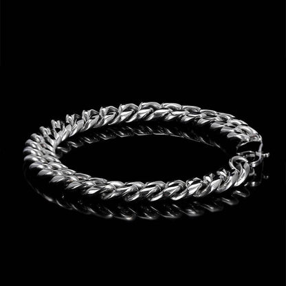 Cuban Link Bracelet – Stainless Steel, Polished Finish, Lobster Clasp