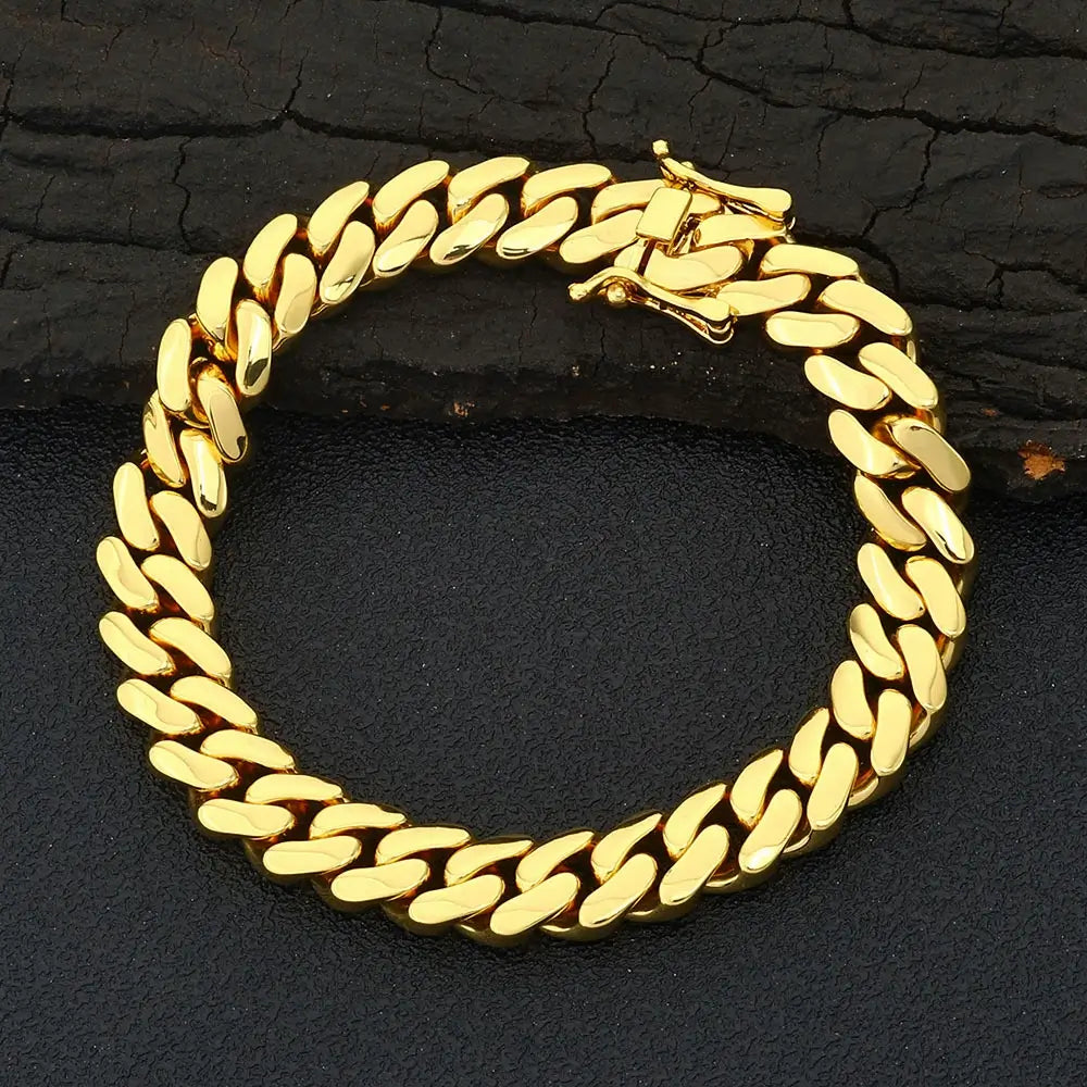 Cuban Link Bracelet – Copper, 18K Gold Plated