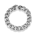 stainless steel mens bracelet cuban link bracelet Snake Pattern