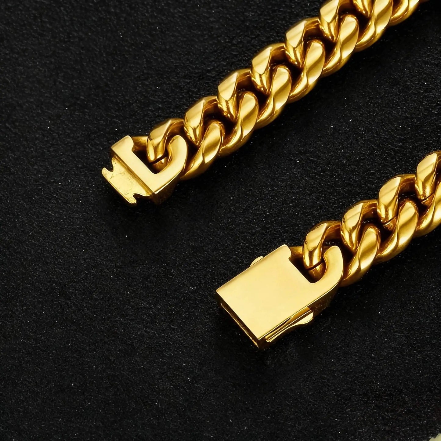 Cuban Link Bracelet – Stainless Steel, 18K Gold Plated