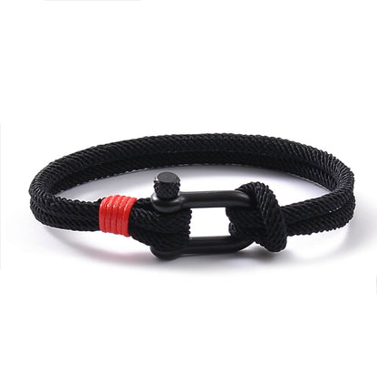 Horseshoe Buckle Rope Bracelet