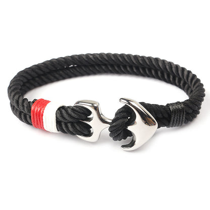 Multicolor Anchor Rope Bracelet