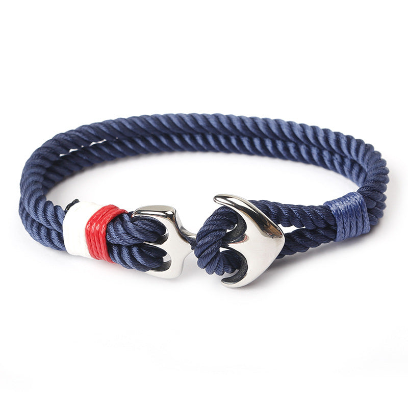 Multicolor Anchor Rope Bracelet
