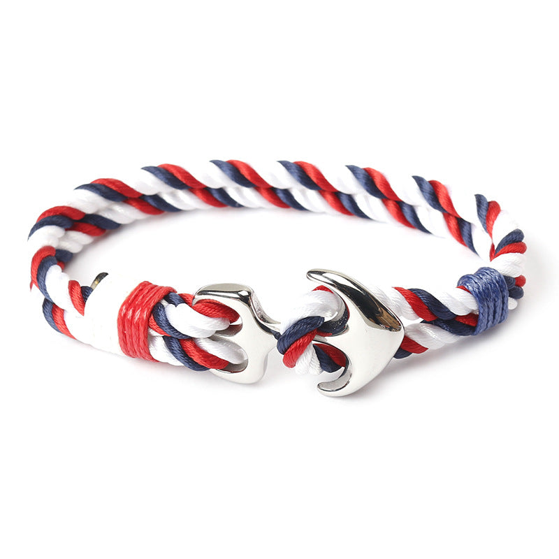 Multicolor Anchor Rope Bracelet