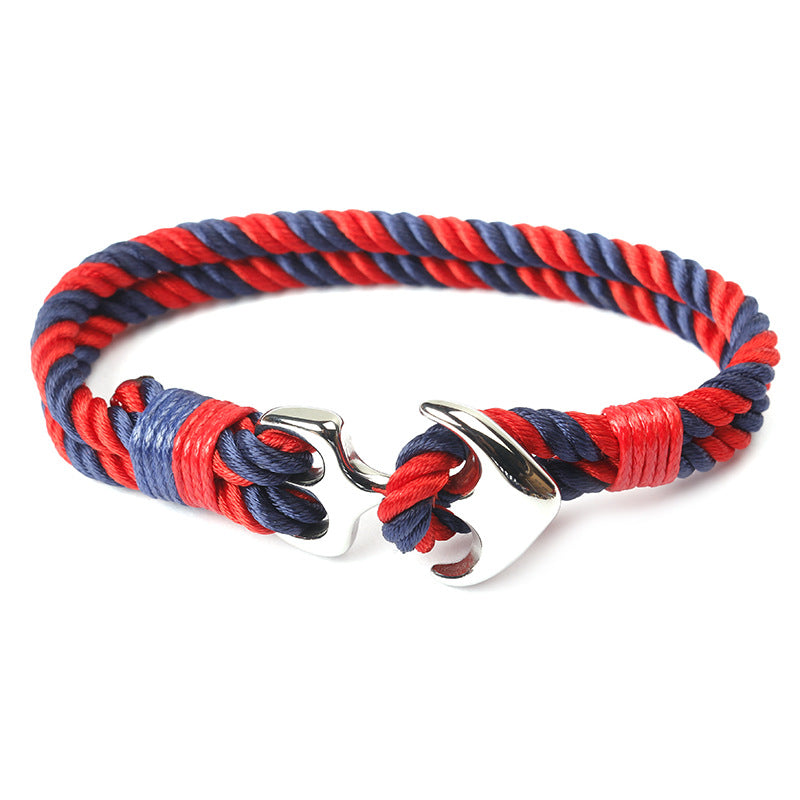 Multicolor Anchor Rope Bracelet