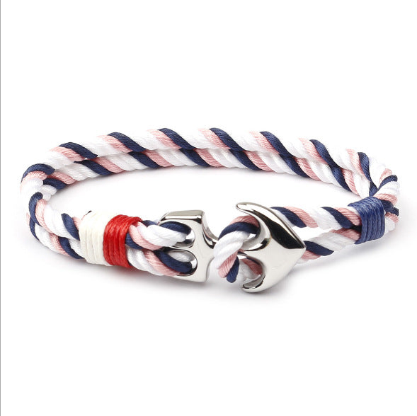 Multicolor Anchor Rope Bracelet