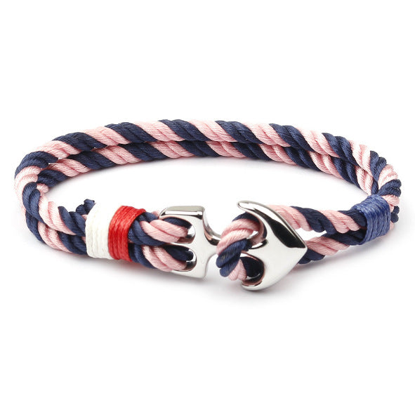 Multicolor Anchor Rope Bracelet