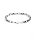 Byzantine Bracelet 4mm - Stainless Steel, Polished Finish