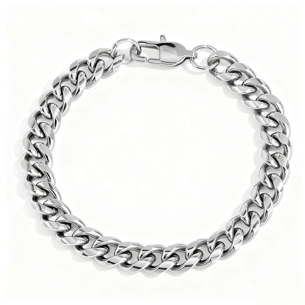 Cuban Link Bracelet – Stainless Steel, Polished Finish